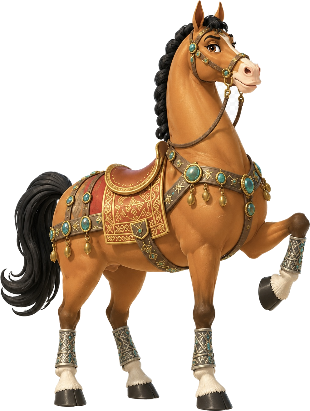 Illustrated horse from the Naaman adventure