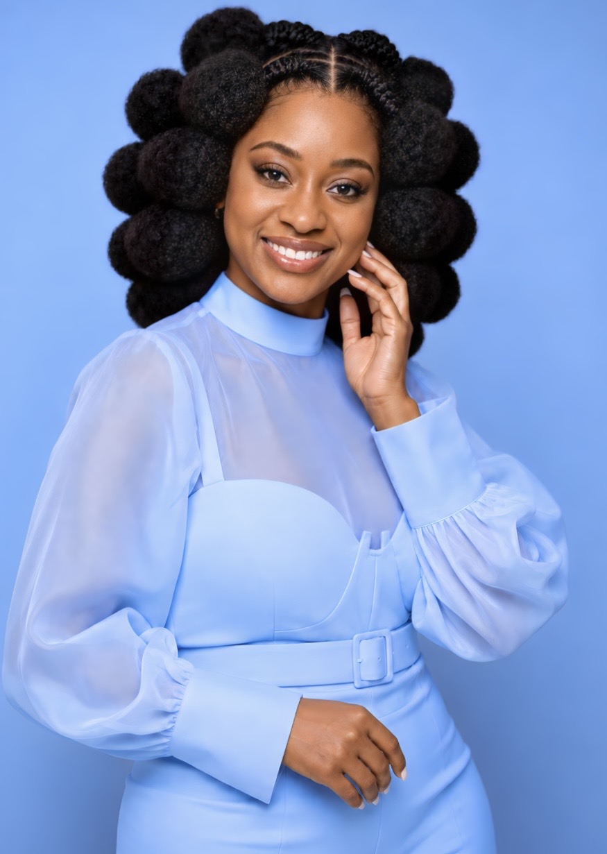 Portrait in a blue blouse